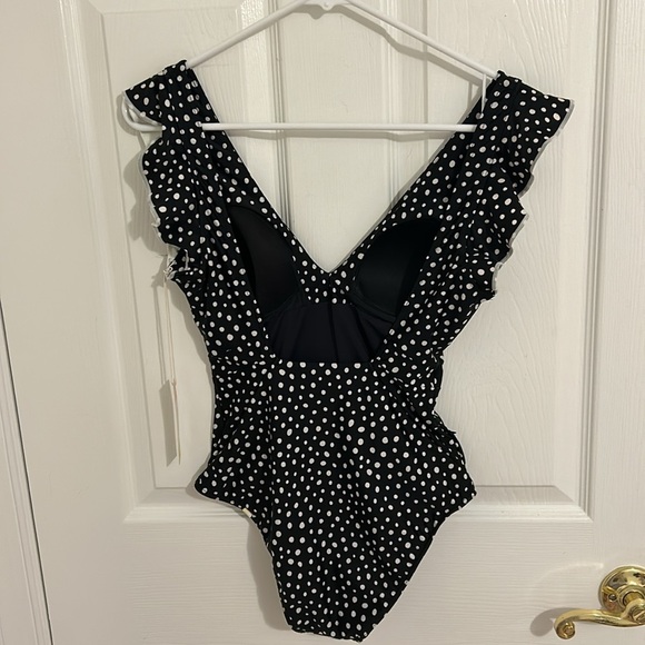 Summersalt Ruffle Backflip Polka Dot V Neck One Piece Swimsuit NWT Size 4 - Picture 8 of 11